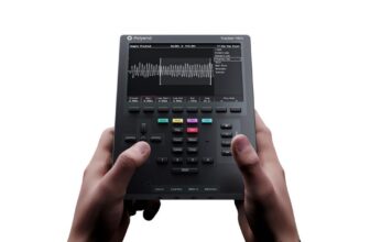 The Polyend Tracker Mini is a strong and transportable studio in a field