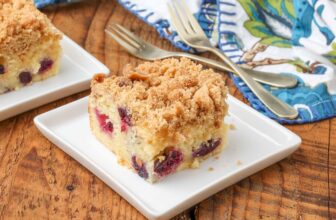 Bitter Cream Blueberry Espresso Cake