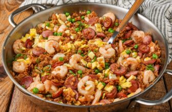 Sausage and Shrimp Fried Rice