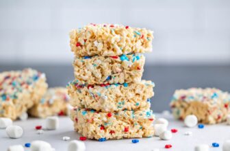 Pink White & Blue Rice Krispie Treats