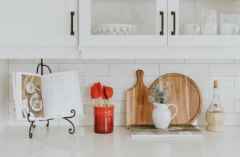 A collection of essential kitchen tools arranged on a countertop, showcasing various utensils, pots, and gadgets.