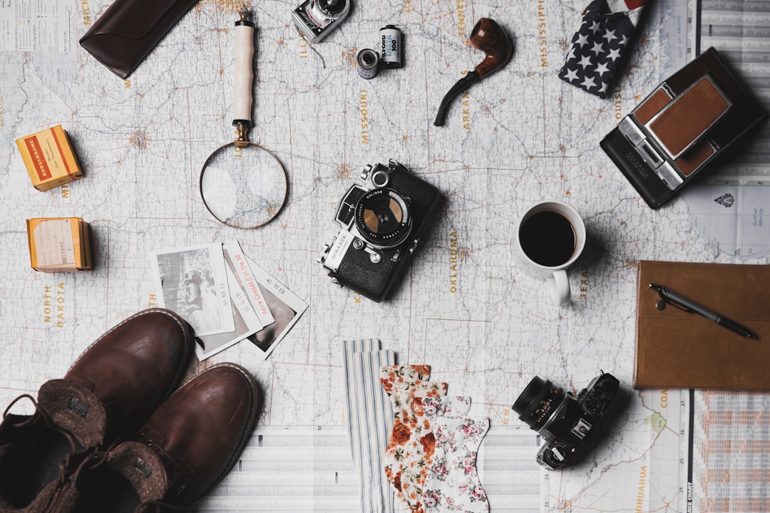A well-organized travel kit with essential items for long trips, including packing cubes, a travel pillow, and a water bottle.