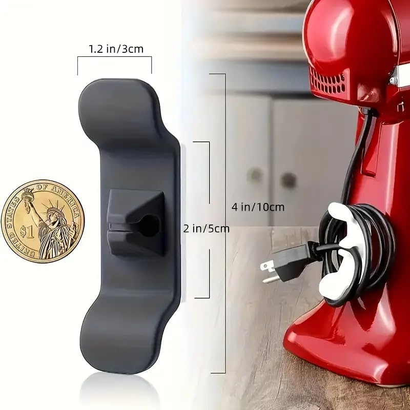6pcs Kitchen Appliances Cord Organizer Kitchen Gadgets Cord Winder Wrapper Keeper Holder Cable Organizer for Small Home Appliances Stick on Coffee Maker, Air Fryer, Mixer, Toaster - Image 3