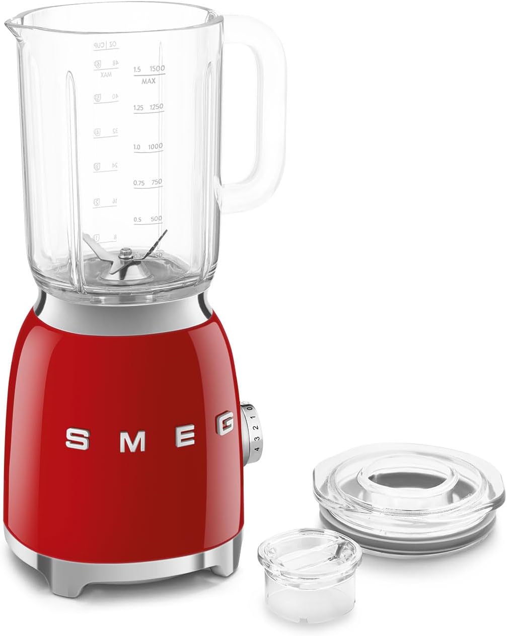 SMEG BLF03 Retro Style Blender – 600W Countertop Blender with 48 oz BPA-Free Jug, 3 Speeds + Pulse, Ice Crush & Smoothie Functions – 50s-Inspired Design-Red - Image 7