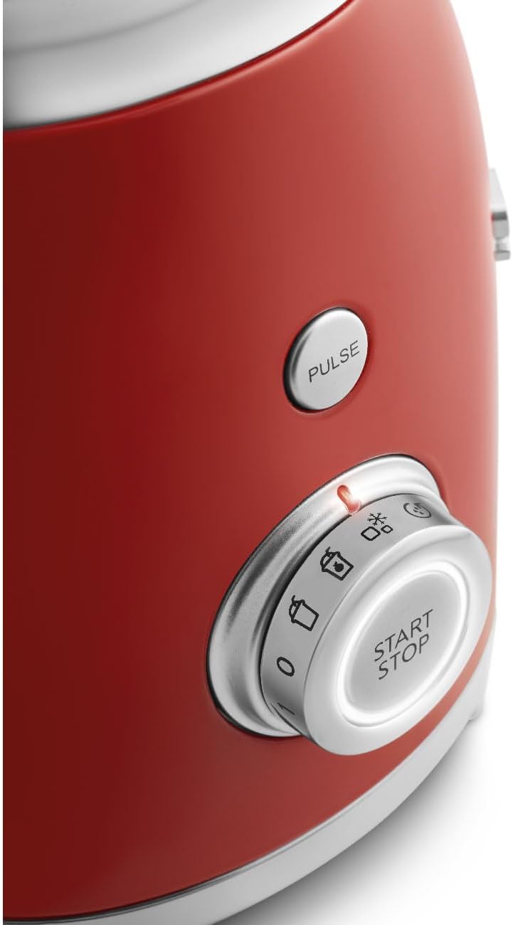 SMEG BLF03 Retro Style Blender – 600W Countertop Blender with 48 oz BPA-Free Jug, 3 Speeds + Pulse, Ice Crush & Smoothie Functions – 50s-Inspired Design-Red - Image 5