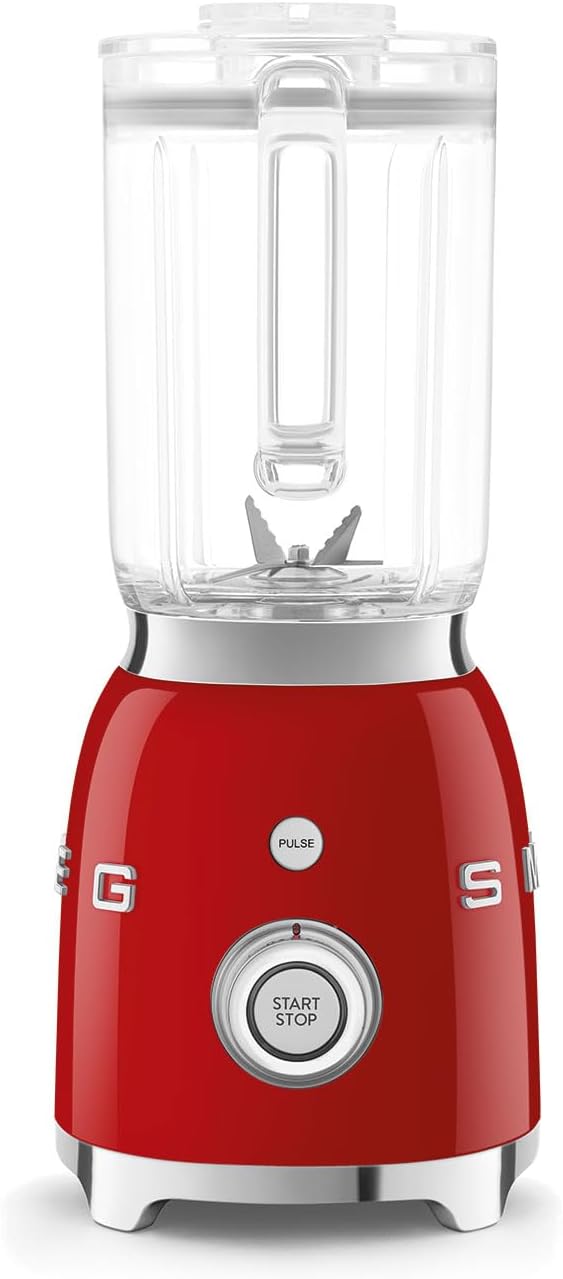 SMEG BLF03 Retro Style Blender – 600W Countertop Blender with 48 oz BPA-Free Jug, 3 Speeds + Pulse, Ice Crush & Smoothie Functions – 50s-Inspired Design-Red - Image 3