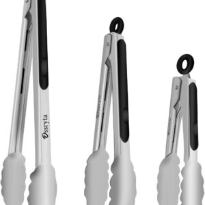Stainless Steel Cooking Tongs Set o...