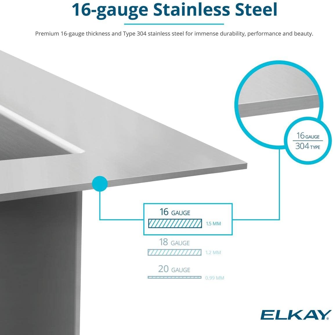 Elkay Crosstown 16 Gauge Stainless Steel 30-3/4" x 18-1/2" x 10" Equal Double Bowl Undermount Sink Kit with Faucet - Image 9