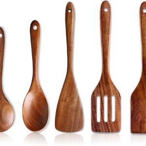 5 Pcs Best Wooden Spoons for Cookin...