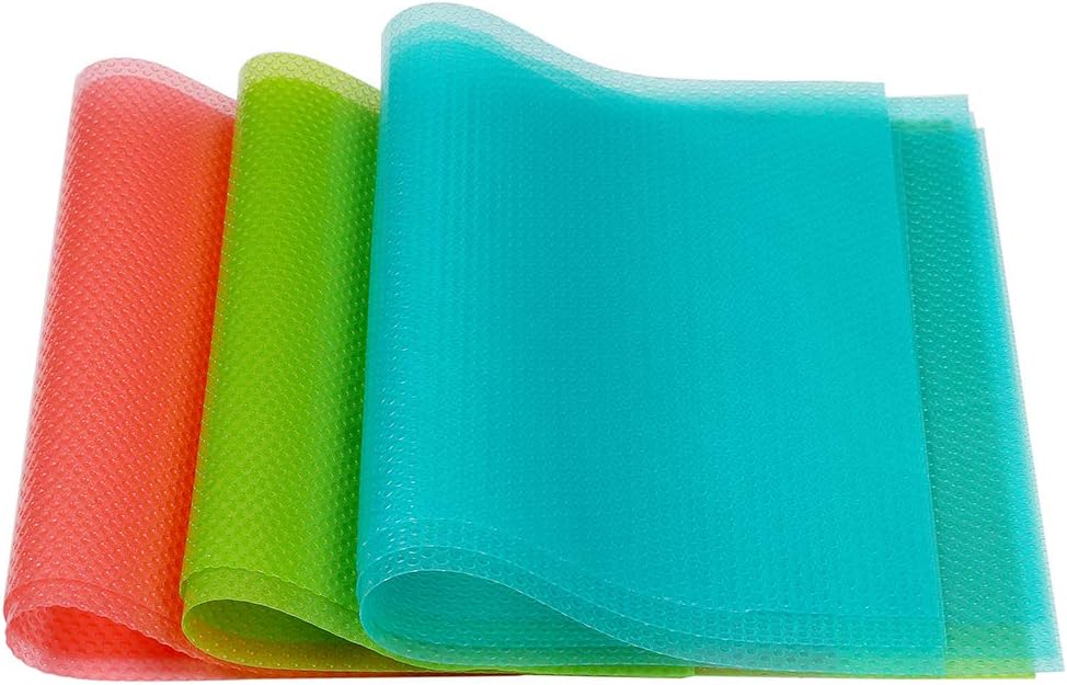 9 Pack Refrigerator Mats,Washable Fridge Mats Liners Easy to Clear Fridge Pads Mat Shelves Drawer Table Mats Refrigerator Liners for Shelves,3Red/3Green/3Blue - Image 4