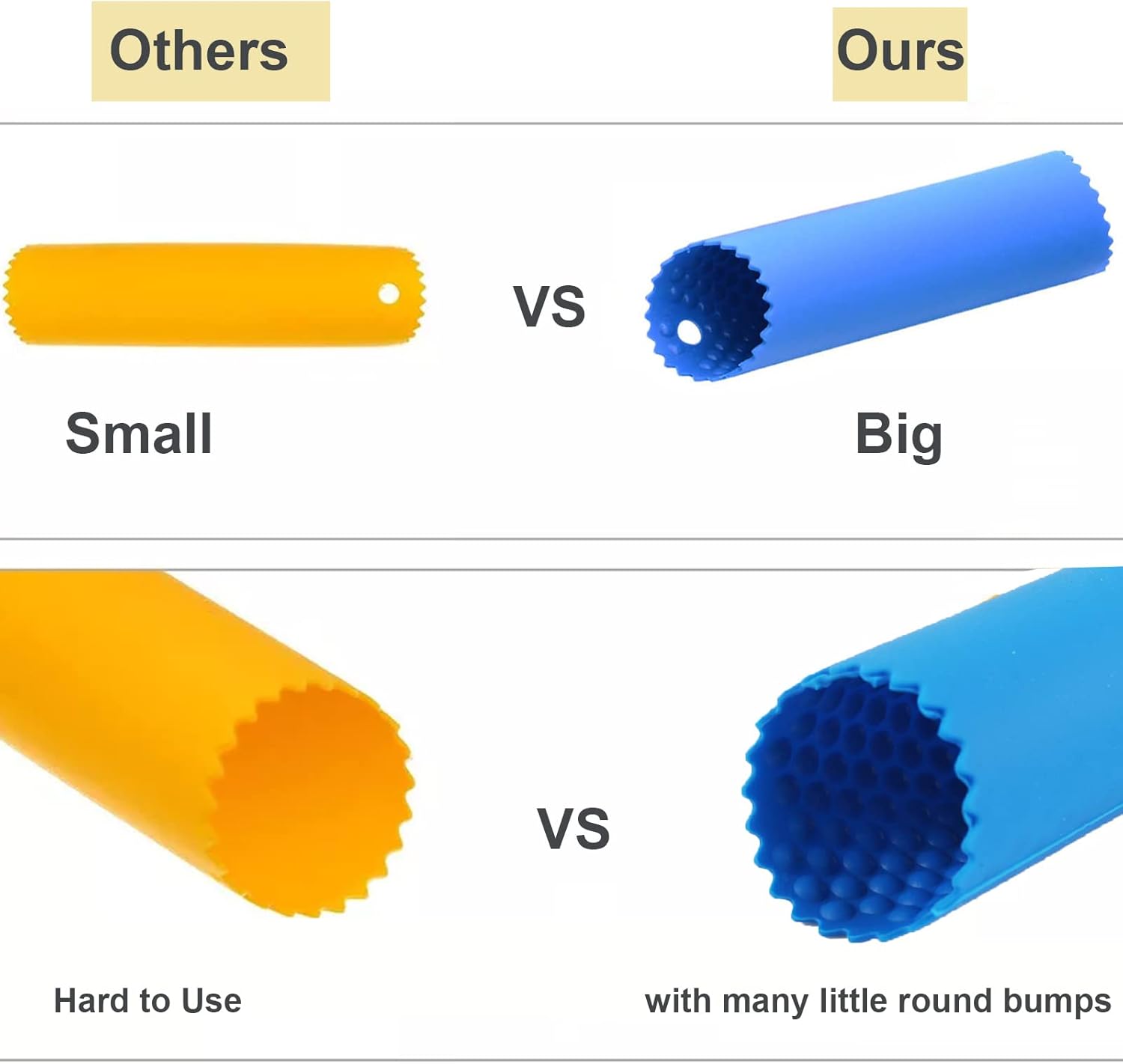 2 Set Silicone Garlic Peeler Easy Roller Tube Useful Garlic Odorfree Kitchen Tool (Black,Clear) - Image 3