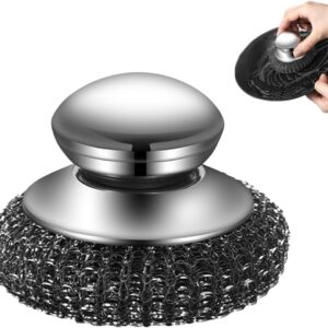 Steel Wool Scrubber with Handle, Up...