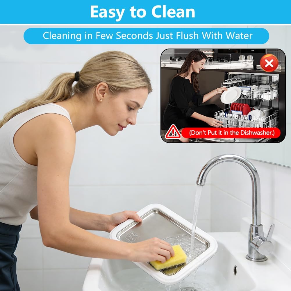 Instant Ice Cream Maker, Rolled Ice Cream Tray with Food Grade 304 Stainless Steel, Frozen Yoghurt Plate for Smoothies, Fruit Sorbets, and Gelato at Home, Easy to Use, Suitable for Home - Image 7