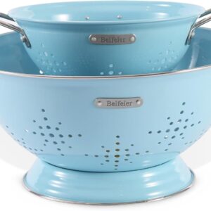 Metal Colander 2 Pack, Strainer Bow...