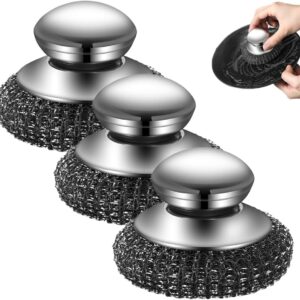 Steel Wool Scrubber with Handle, Up...