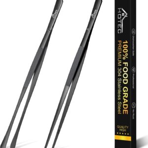 HOTEC Kitchen Tweezers Tongs Stainl...