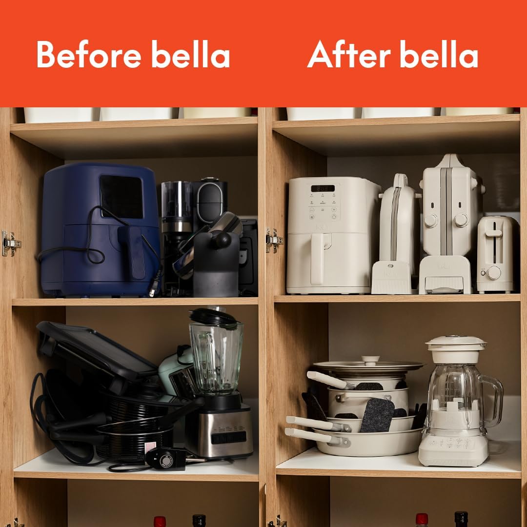 Bella 10"x 20" Ceramic Fold-n-Store Dual Temp Griddle, Fits-anywhere Kitchenware, EverGood Ceramic Nonstick Coating, 2 Temperature Zones up to 400°F, Dishwasher Safe Drip Tray, 1500 Watt, Oatmilk - Image 9