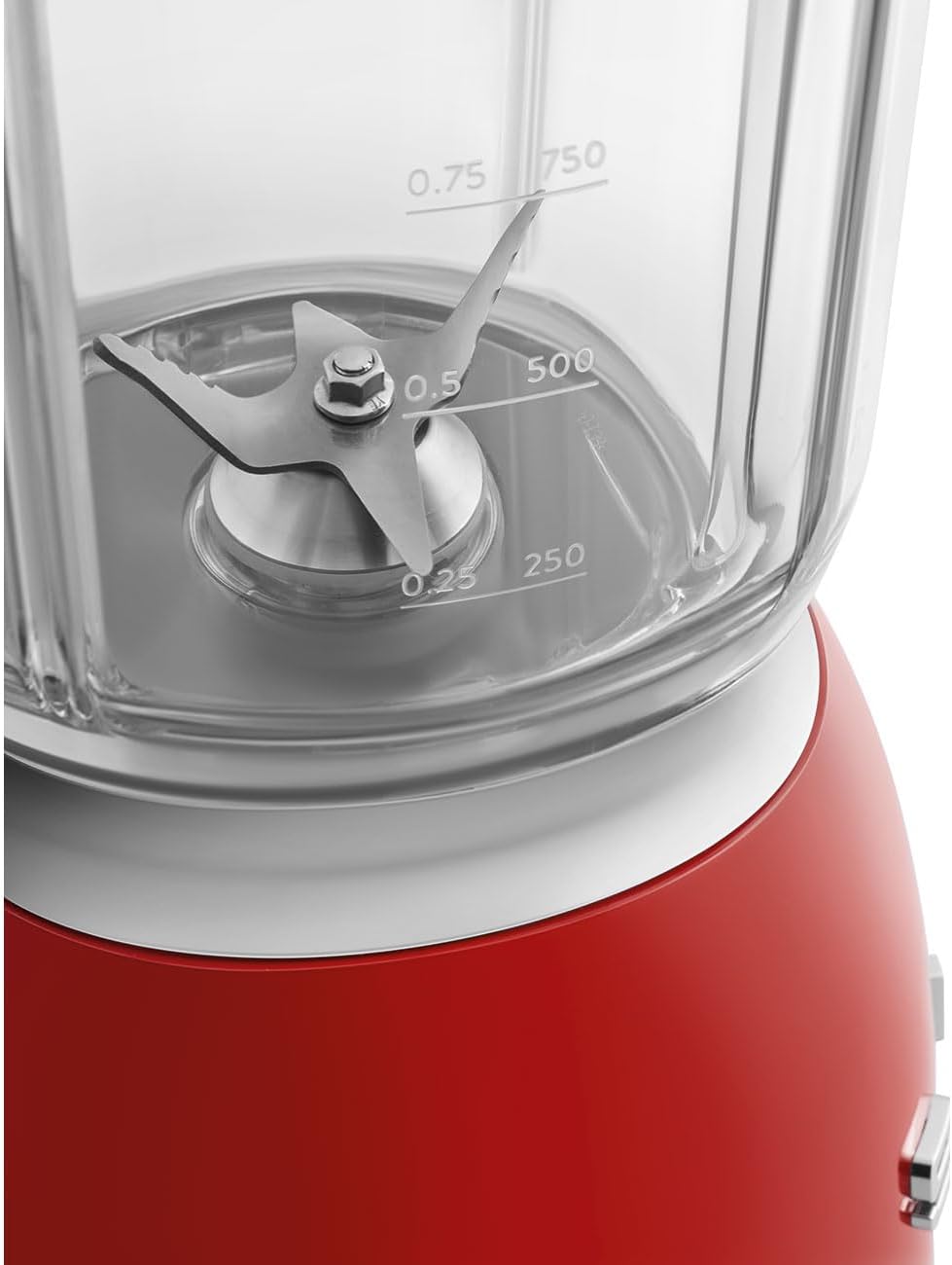 SMEG BLF03 Retro Style Blender – 600W Countertop Blender with 48 oz BPA-Free Jug, 3 Speeds + Pulse, Ice Crush & Smoothie Functions – 50s-Inspired Design-Red - Image 6