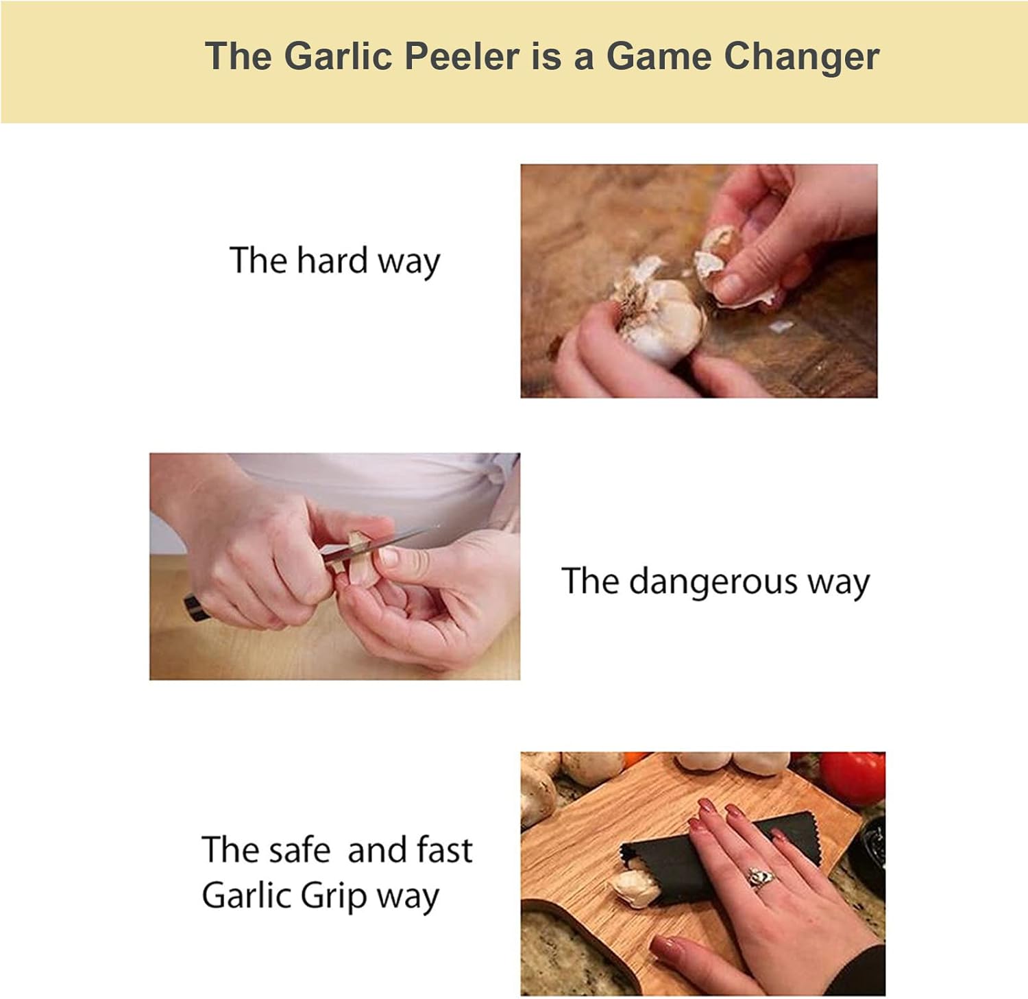 2 Set Silicone Garlic Peeler Easy Roller Tube Useful Garlic Odorfree Kitchen Tool (Black,Clear) - Image 2