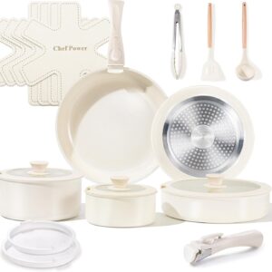 Chef Power Ceramic Cookware Set Non...