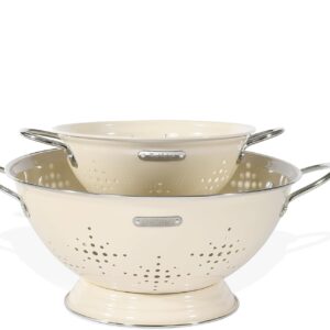 Metal Colander 2 Pack, Strainer Bow...