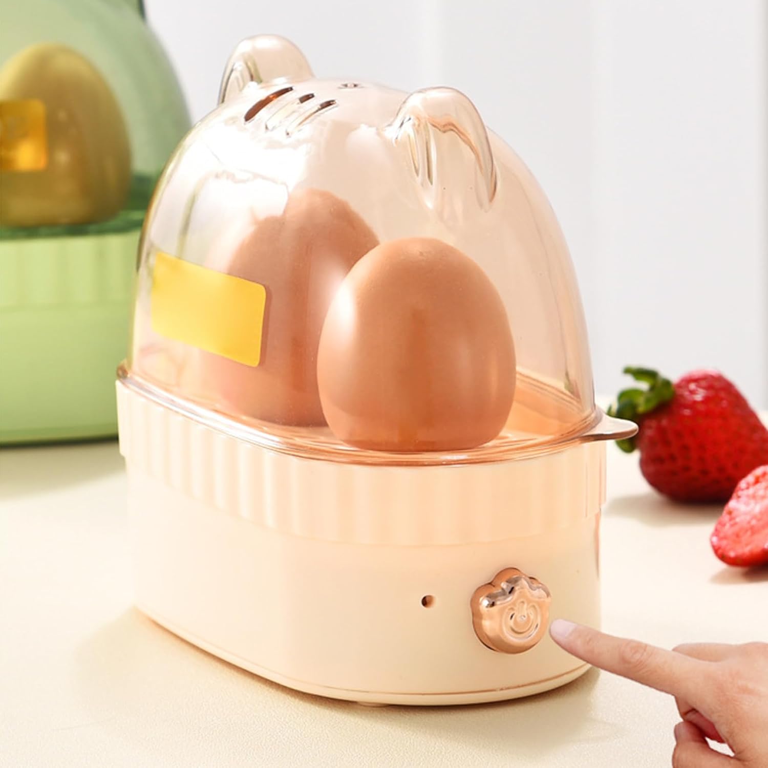 Egg Cooker, Electric Rapid Mini Egg Cooker with 2 Cavity for Breakfast Preparation, Auto Shut Off, Mini, Boiler, Poacher, Kitchen Gadgets, Kitchen Appliances - Image 5