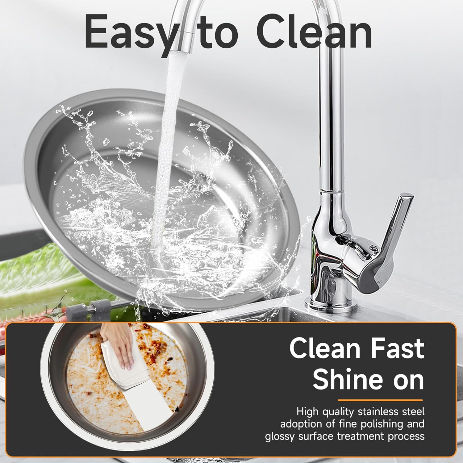 Chafing Dishes for Buffet, 4 Pack 5QT Round Stainless Steel Chafing Dish Set for Home Parties, Christmas Gatherings, Catering Events Complete Buffet Warmer Set (Rose Gold 4) - Image 7