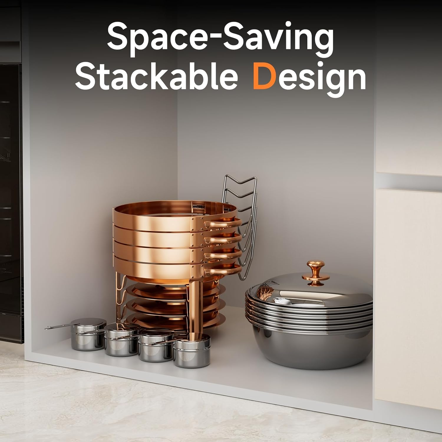 Chafing Dishes for Buffet, 4 Pack 5QT Round Stainless Steel Chafing Dish Set for Home Parties, Christmas Gatherings, Catering Events Complete Buffet Warmer Set (Rose Gold 4) - Image 5