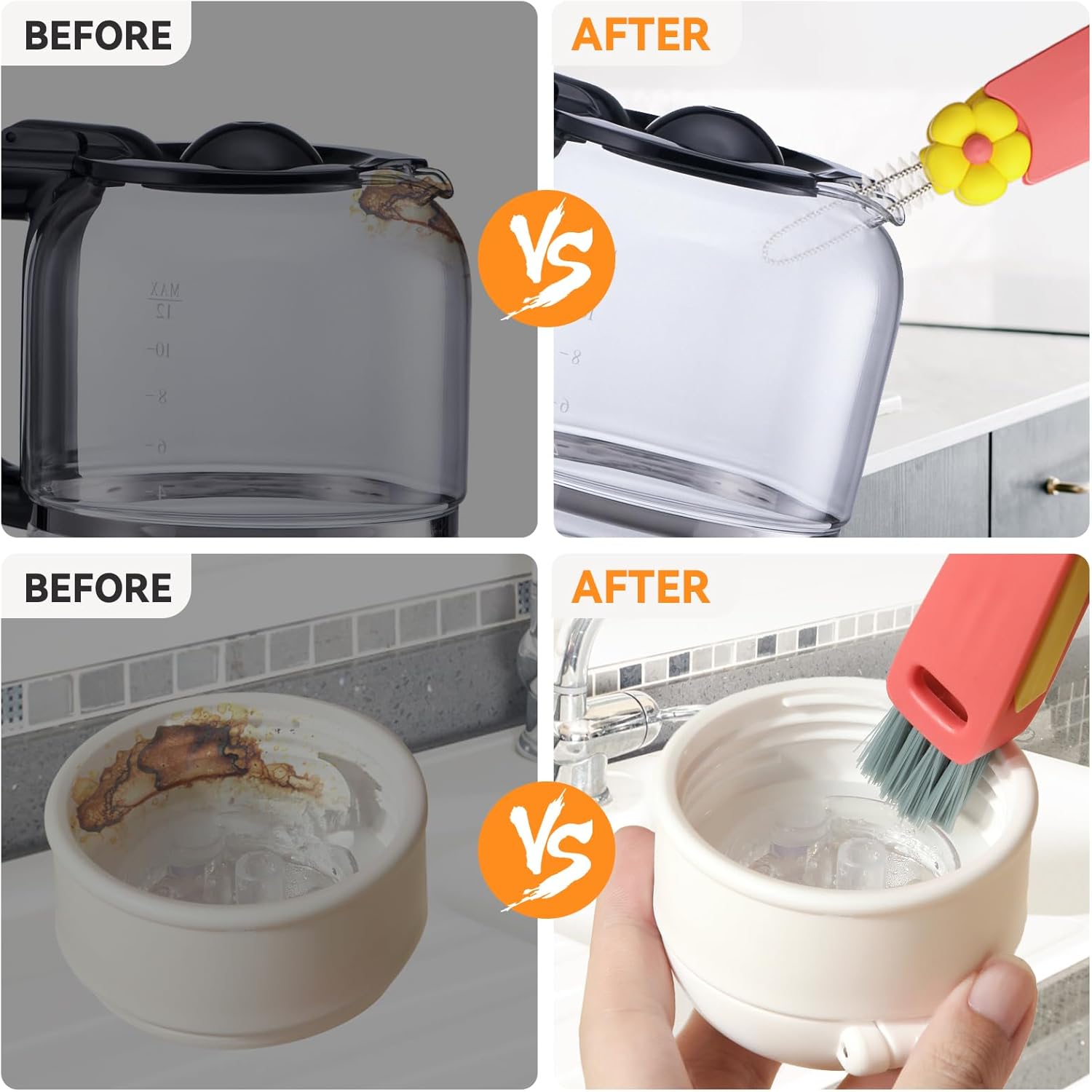 3 in 1 Cup Lid Gap Cleaning Brush Set, Multifunctional Bottle Cleaning Brush, Cup Lid Gap Cleaner, Home Kitchen Crevice Brush Tools(Multicolor) - Image 5