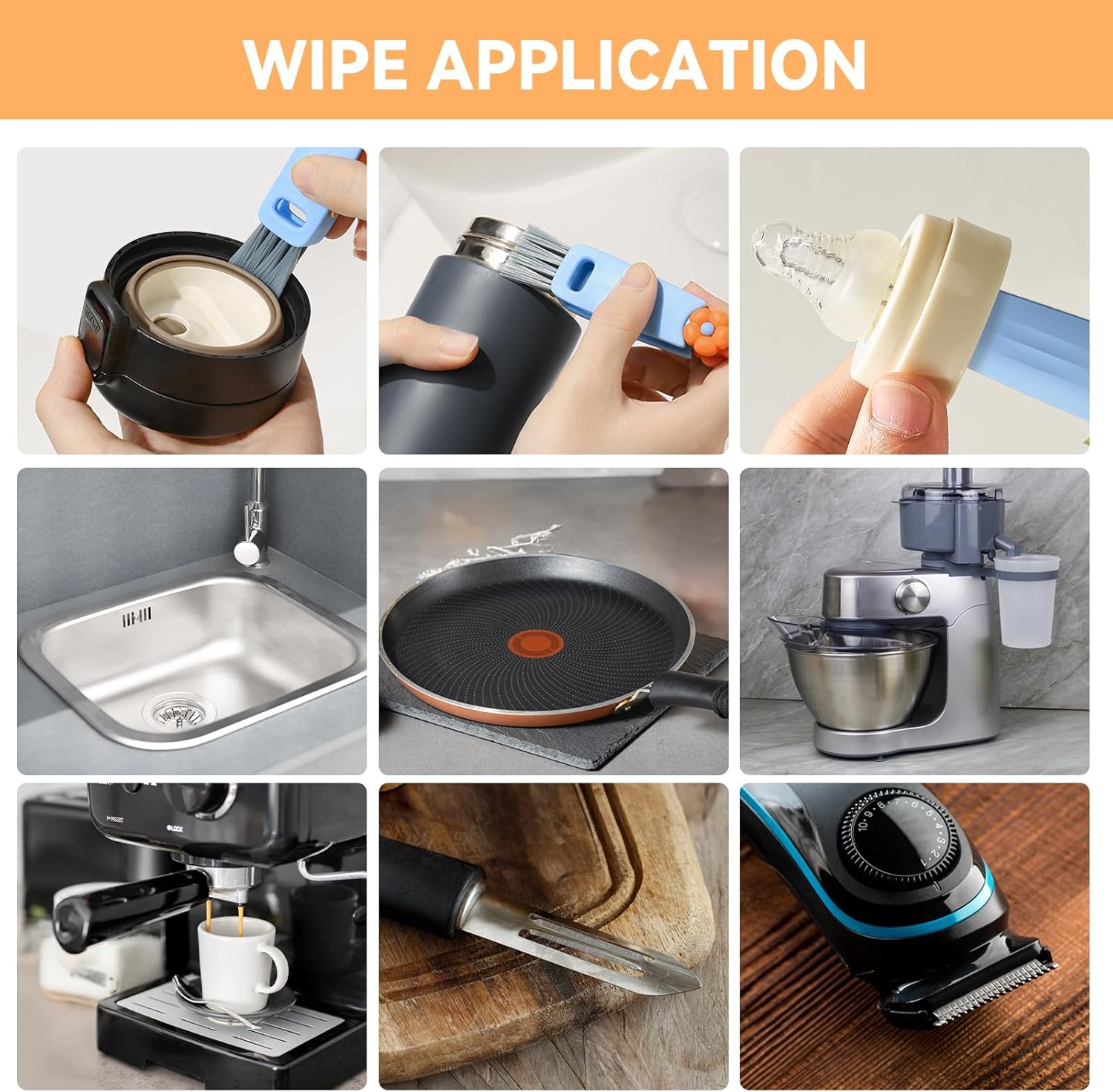 3 in 1 Cup Lid Gap Cleaning Brush Set, Multifunctional Bottle Cleaning Brush, Cup Lid Gap Cleaner, Home Kitchen Crevice Brush Tools(Multicolor) - Image 7