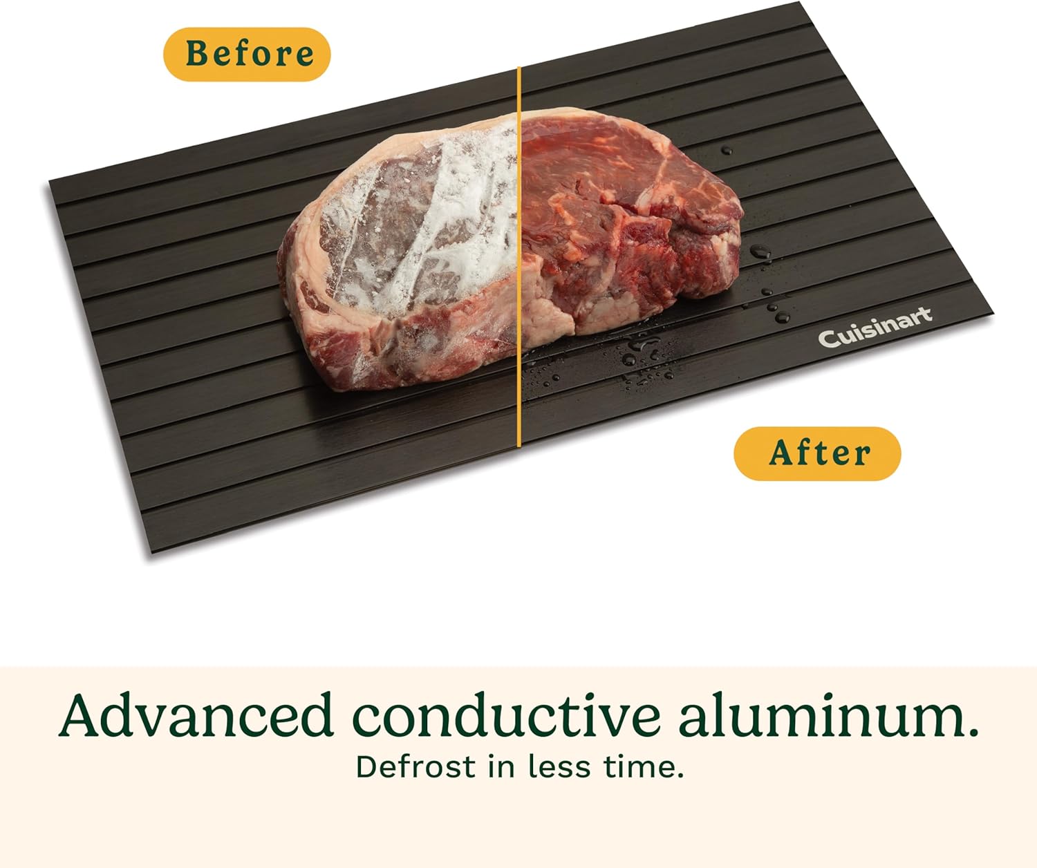 Cuisinart BBQ Defrosting Tray, Conductive Aluminum Rapid Thaw Plate for Frozen Meat, Quick Defrosting Tool that Preserves Natural Flavors, Non Stick Easy to Clean Kitchen Gadget & Grilling Accessories - Image 3
