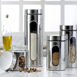Quality 4pc Stainless Steel Caniste...