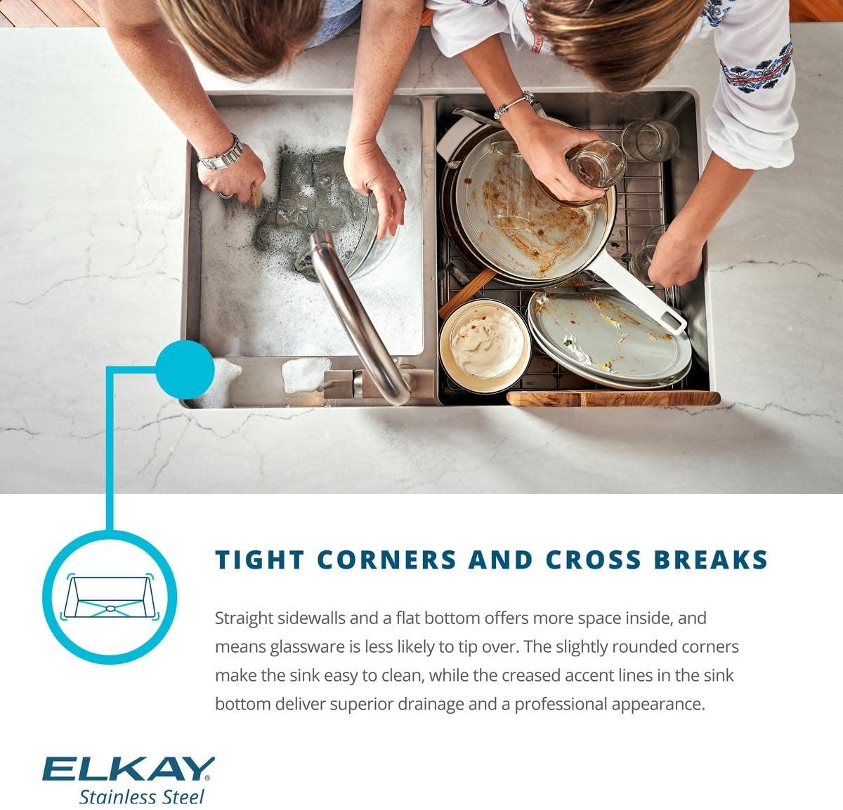 Elkay Crosstown 16 Gauge Stainless Steel 32-1/2" x 18" x 10" Single Bowl Undermount Sink Kit with Faucet - Image 6