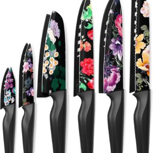 Astercook Knife Set, 12-Piece Flowe...