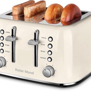 Roter Mond Toaster 4 Slice Retro St...