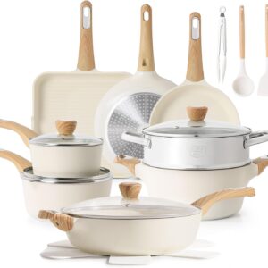 SENSARTE Ceramic Cookware Sets, Pot...