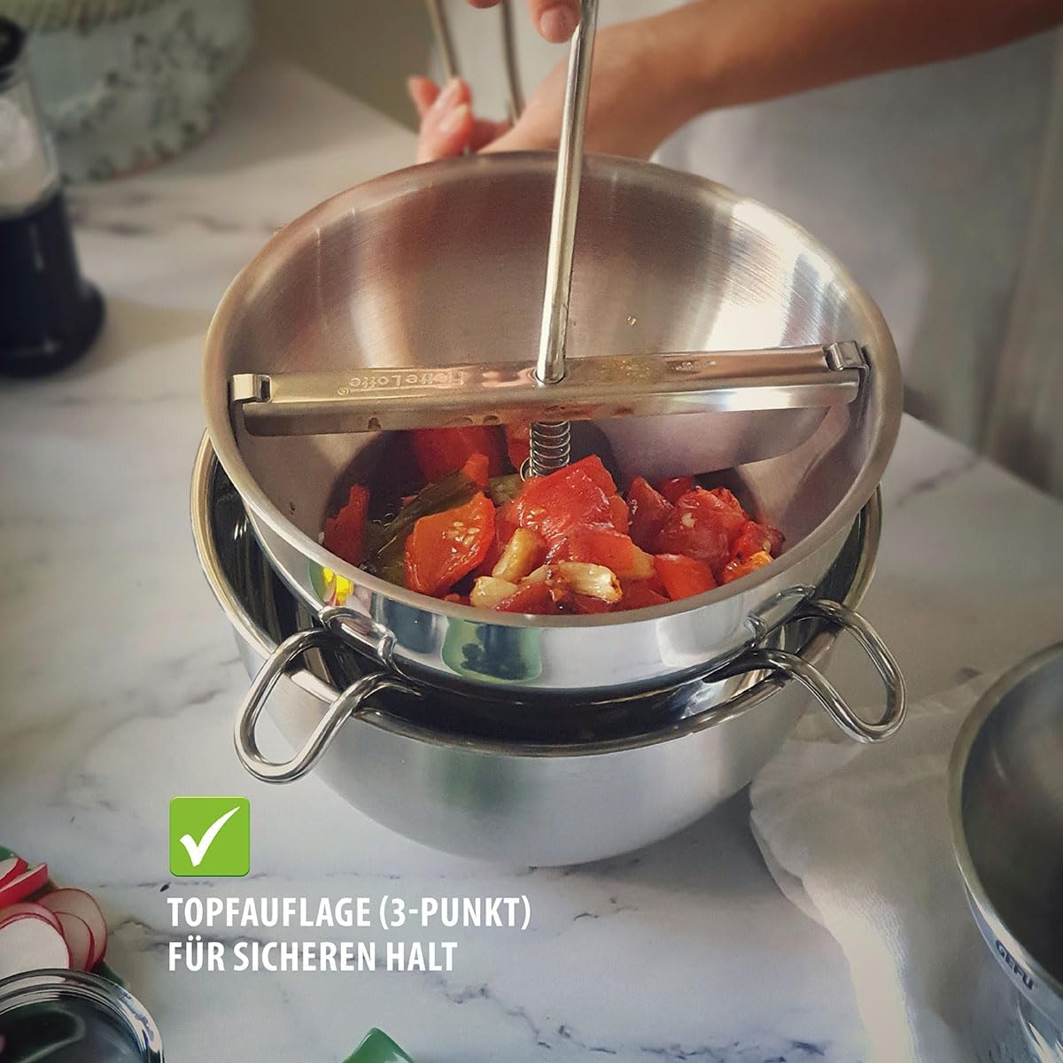 GEFU Stainless Steel Food Mill FLOTTE LOTTE - Image 5