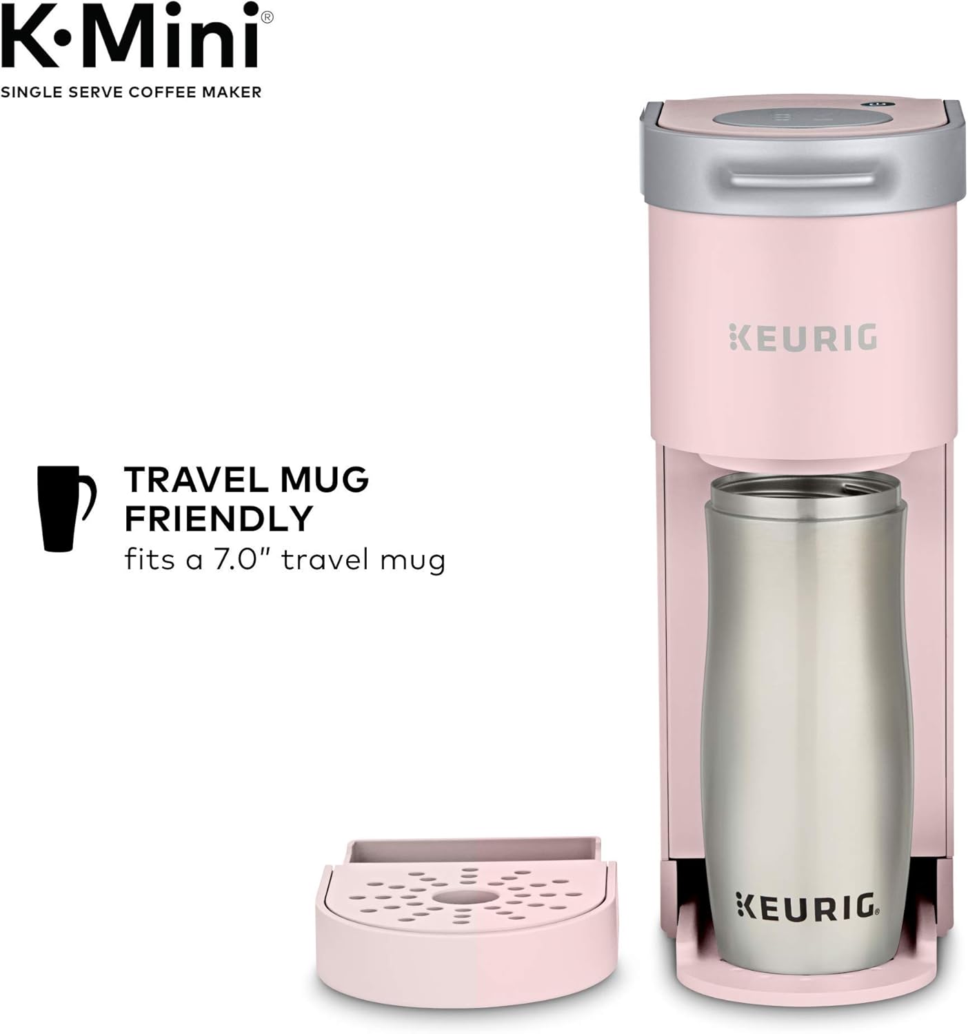 Keurig K-Mini Single Serve K-Cup Pod Coffee Maker, 6 to 12oz Brew size, with Cord Storage, Perfect for Small Spaces, Dusty Rose - Image 7