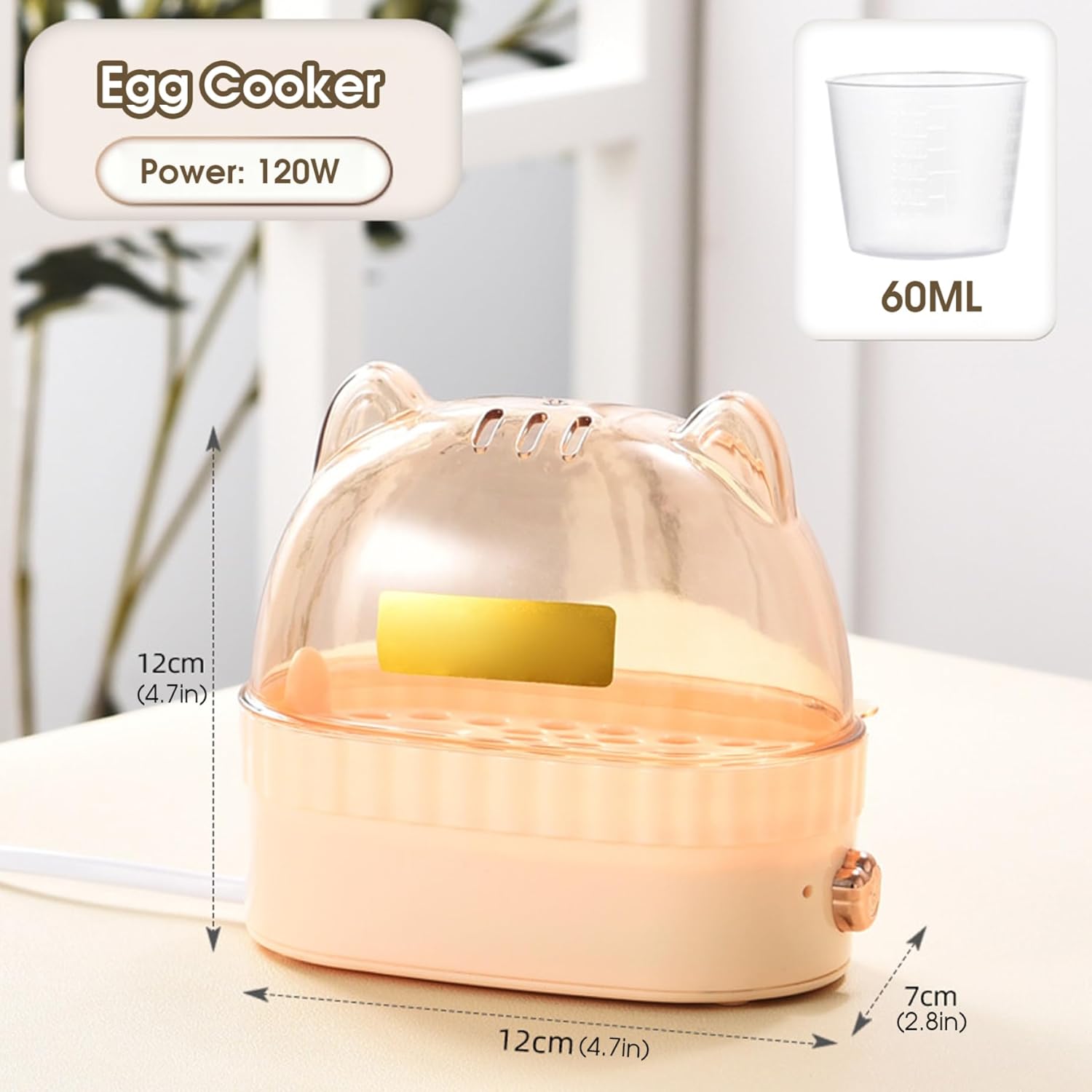 Egg Cooker, Electric Rapid Mini Egg Cooker with 2 Cavity for Breakfast Preparation, Auto Shut Off, Mini, Boiler, Poacher, Kitchen Gadgets, Kitchen Appliances - Image 3