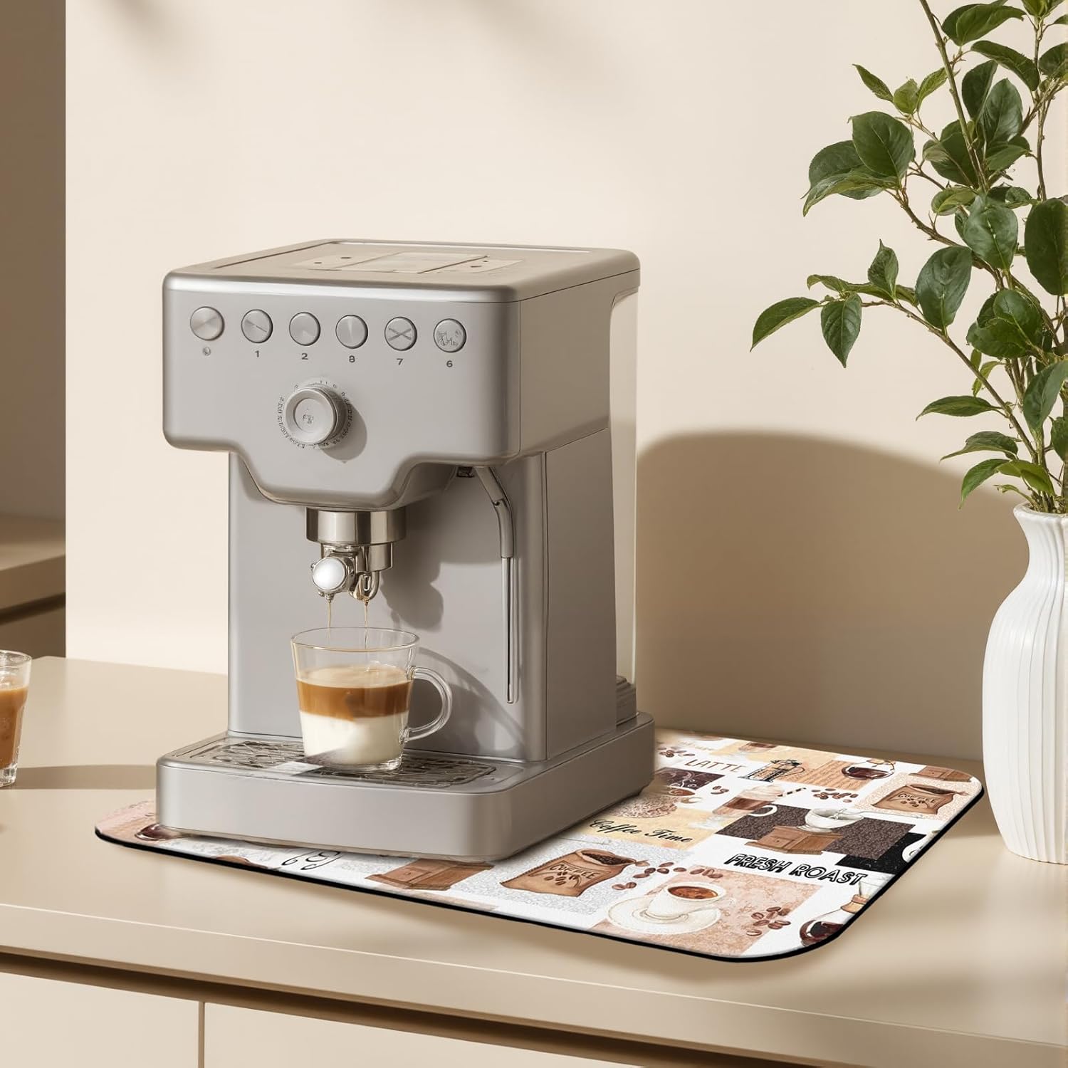 Coffee Mat Bar,Coffee Matt for Counter Mat Bar Mats for Countertop Accessories,Silicone Mats for Kitchen Counter Waterproof(19''x12'') - Image 6