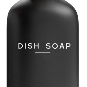 Black Glass Dish Soap Dispenser for...
