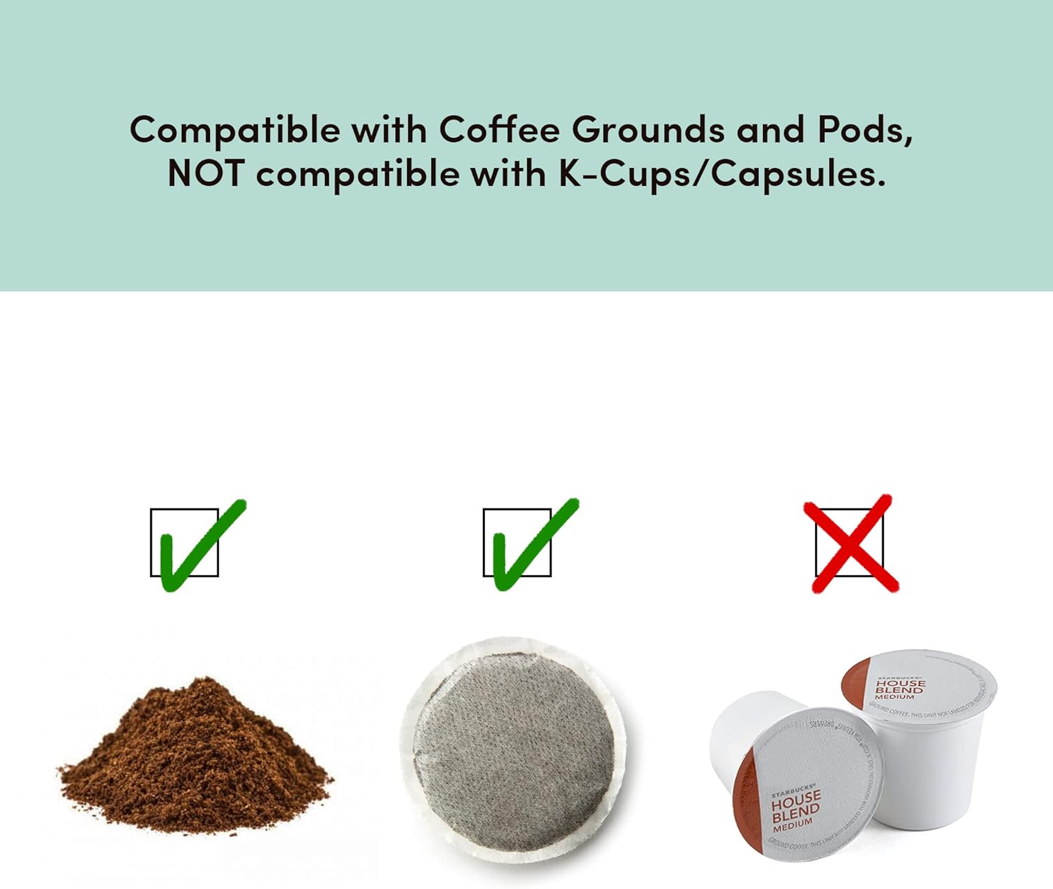 Elite Gourmet EHC113M Personal Single-Serve Compact Coffee Maker Brewer Includes 14Oz. Stainless Steel Interior Thermal Travel Mug, Compatible with Coffee Grounds, Reusable Filter, Mint - Image 2