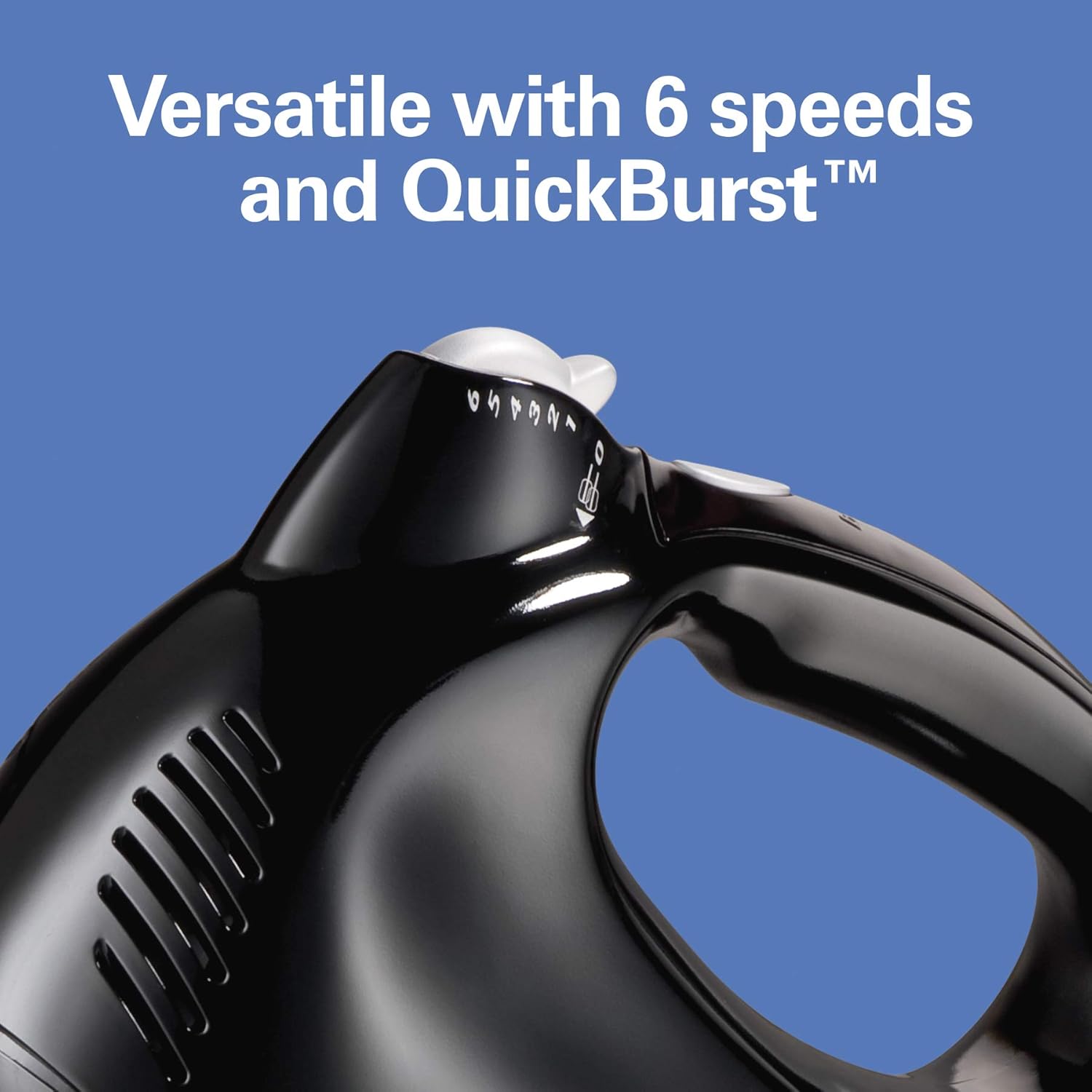 Hamilton Beach Power Deluxe 6-Speed Electric Hand Mixer with Snap-On Storage Case, QuickBurst, Beaters, Whisk, Powerful 250 Watt Motor, Bowl Rest, Black (62692) - Image 6