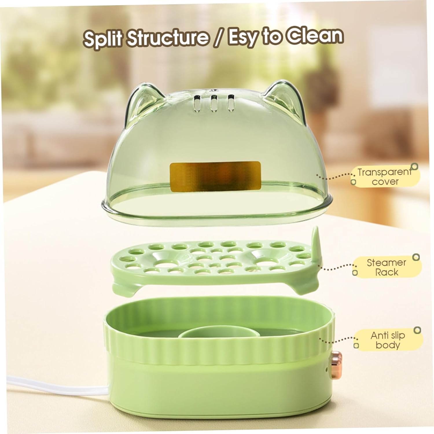 Egg Cooker, Electric Rapid Mini Egg Cooker with 2 Cavity for Breakfast Preparation, Auto Shut Off, Mini, Boiler, Poacher, Kitchen Gadgets, Kitchen Appliances - Image 8