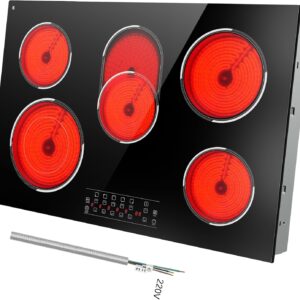 30 Inch Electric Cooktop 5 Burner, ...