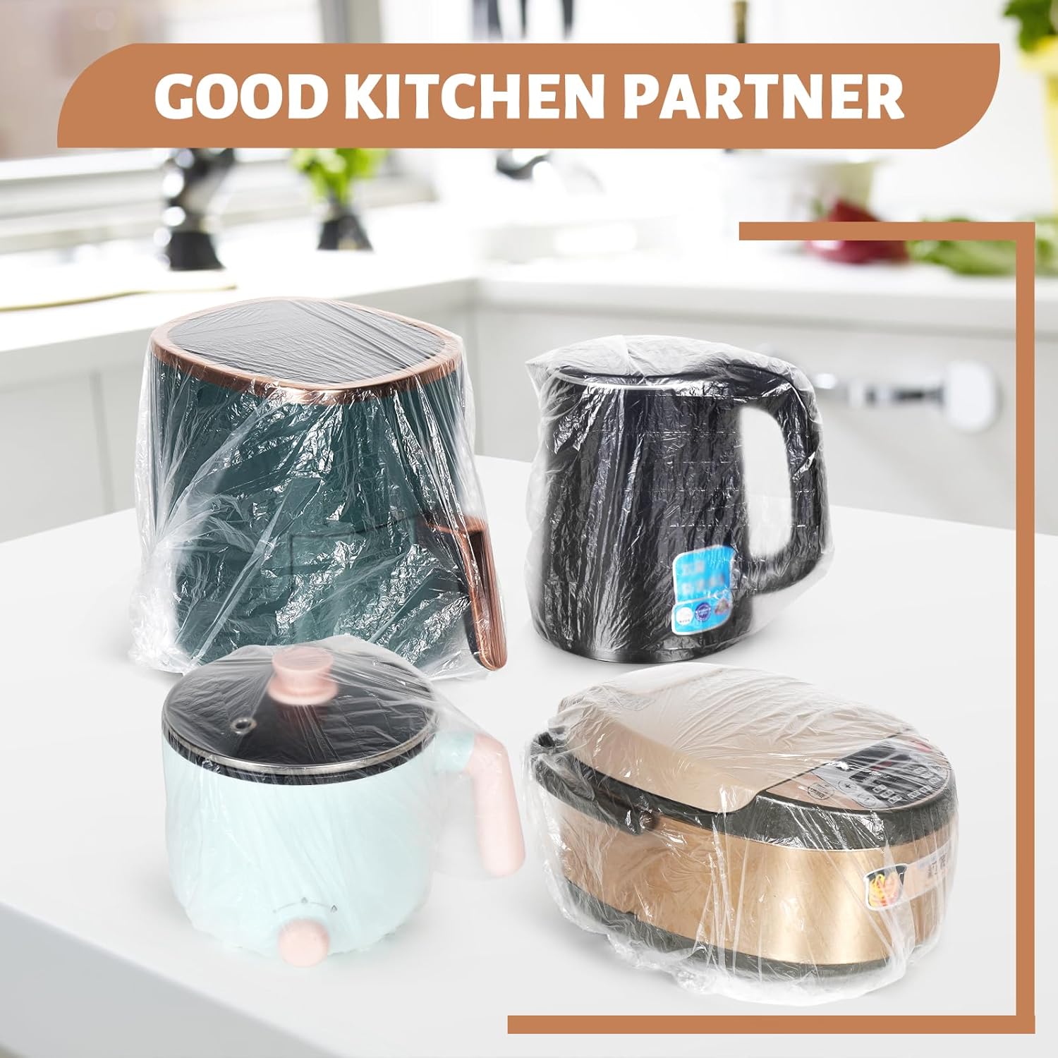 40 PCS Kitchen Disposable Dust Cover, Appliance Dust Covers, Thickened Elastic Dust Cover for Air Fryer, Blender, Coffee Maker, Slow Cooker, Toaster Oven Blender Pressure Cooker Accessories - Image 7