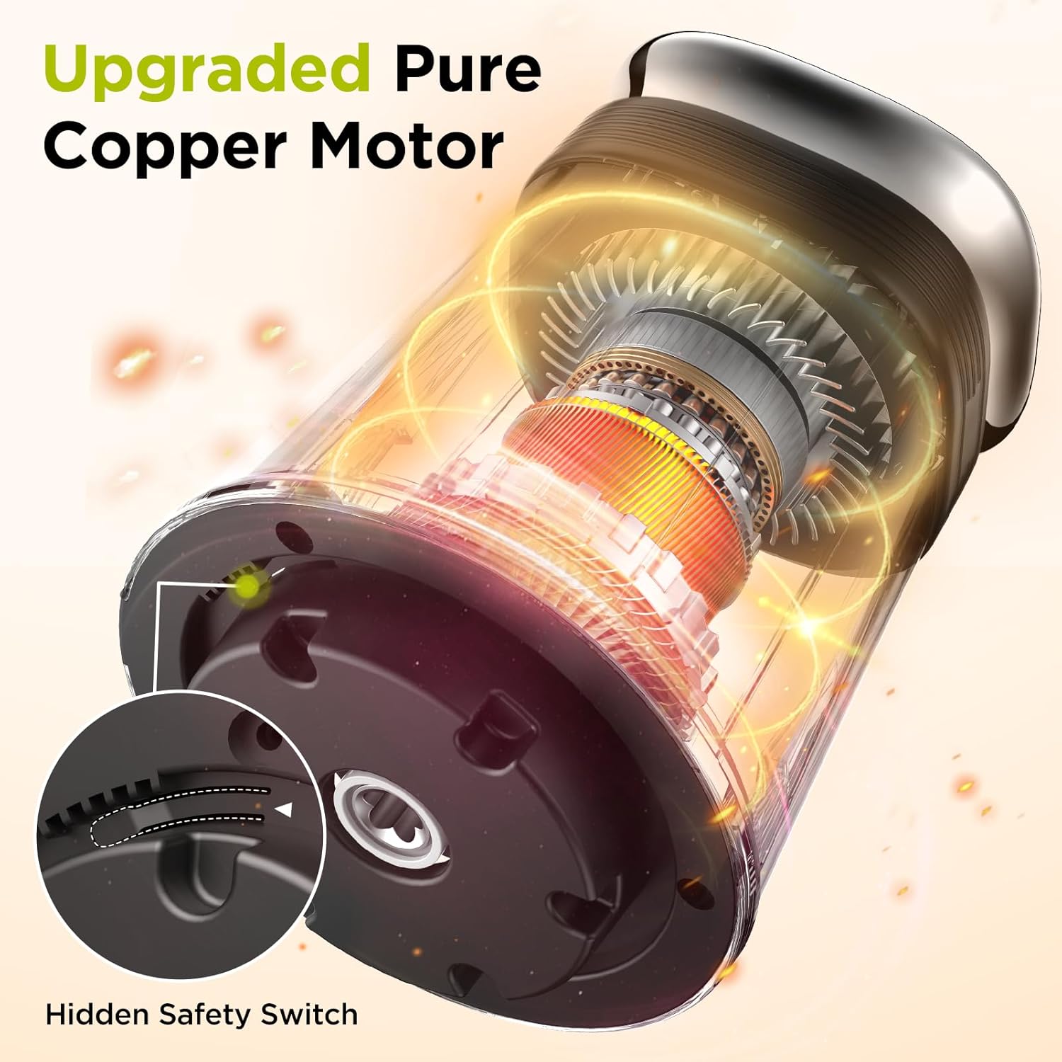 KOIOS Food Processor, 500W Electric Food Chopper with 2 Bowls (8 Cup+8 Cup) & 2 Bi-Level Blades&, Small Electric Grinder Meat Processor for Nuts, Meat, Onion, Garlic, Baby Food, Black - Image 7