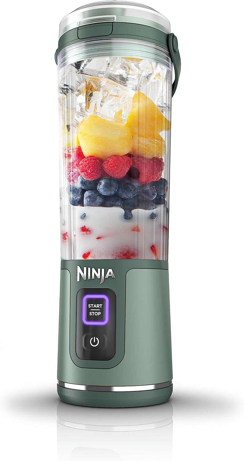 Ninja BC151EM Blast Portable Blender, Cordless, 18oz. Vessel, Personal Blender-for Shakes & Smoothies, BPA Free, Leakproof-Lid & Sip Spout, USB-C Rechargeable, Dishwasher Safe Parts, Forest Green - Image 13