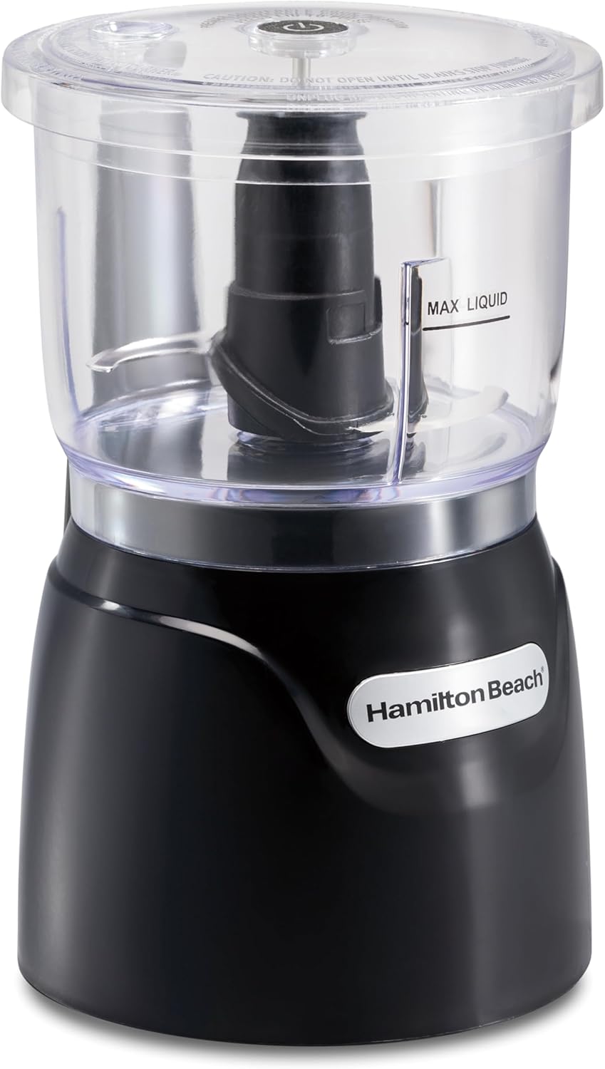 Hamilton Beach Electric Vegetable Chopper & Mini Food Processor, 3-Cup, 350 Watts, for Dicing, Mincing, and Puree, Black (72850) - Image 8