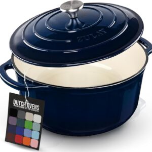 Zulay Kitchen 6 Quart Enameled Cast...